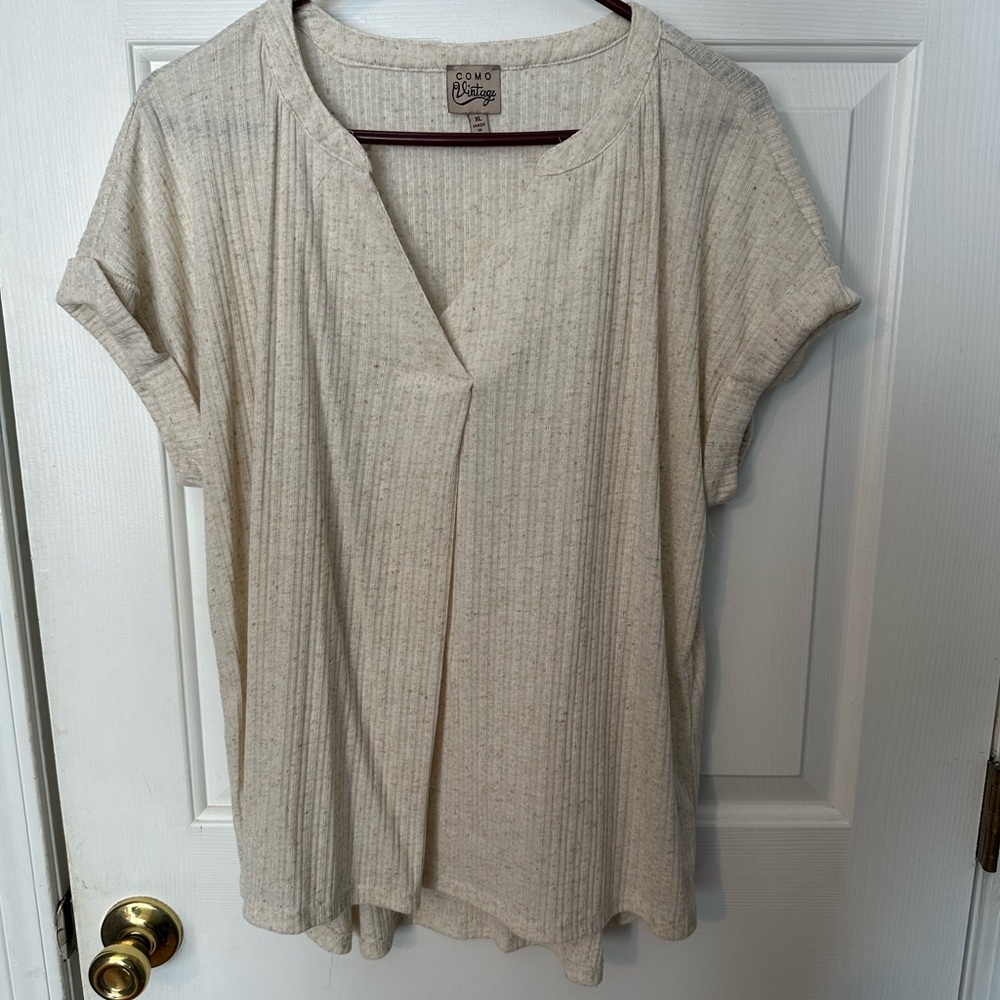 Beige Women's Top